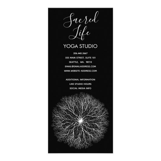Carte Publicitaire Une Source | Conception de l'Arbre de Vie (Dos)