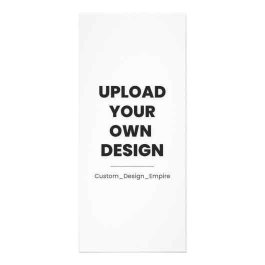 Carte Publicitaire Upload Your Own Design Here | Custom Template (Devant)