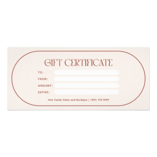 Carte Publicitaire V1.1 Personnalisé pour le certificat cadeau Jessic