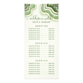 Carte Publicitaire Vert émeraude paillettes agate géode Luxe Chic (Devant)