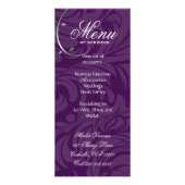 Carte Publicitaire Vin Feuilles de vin Vine pourpre Argent (Dos)