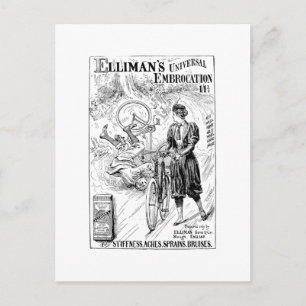 Carte publicitaire vintage pour vélo