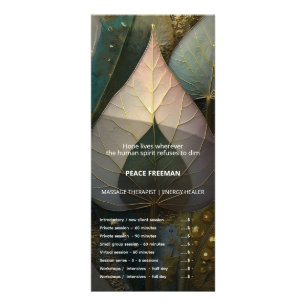 Carte Publicitaire Voile de feuilles conception botanique