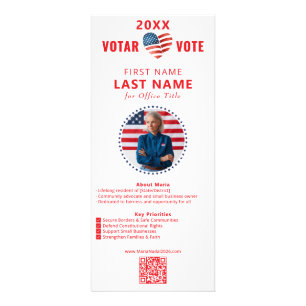 Carte Publicitaire VOTAR VOTE Espagnol Anglais Bilingue Républicain