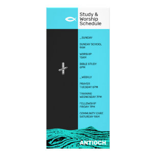 Carte Publicitaire Wavy Waters Jesus Fish Ministry Info