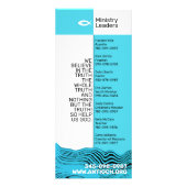 Carte Publicitaire Wavy Waters Jesus Fish Ministry Info (Dos)