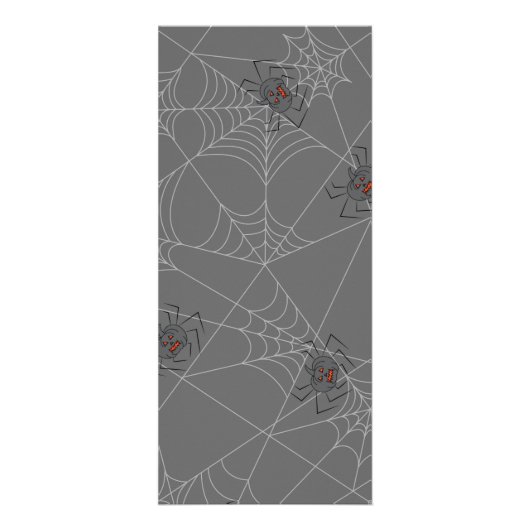 Carte Publicitaire Web et citrouilles d'araignées d'Halloween (Devant)