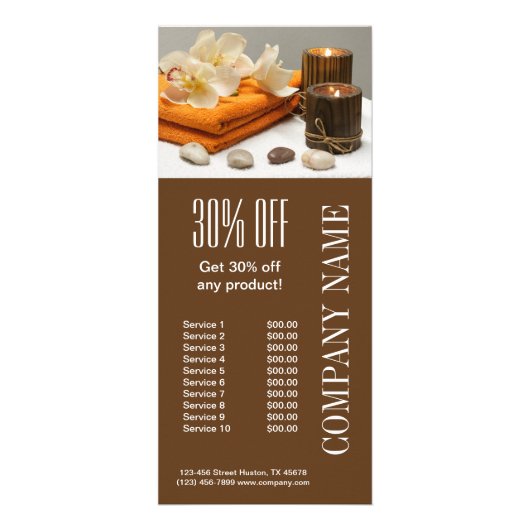 Carte Publicitaire Yoga Zen Aromathérapie SPA de soins de la peau Mas (Devant)