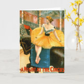 Carte Publicité de cirque vintage 1893 (Fleur jaune)