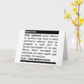 Carte Publicité pour le génie du mal (Fleur jaune)