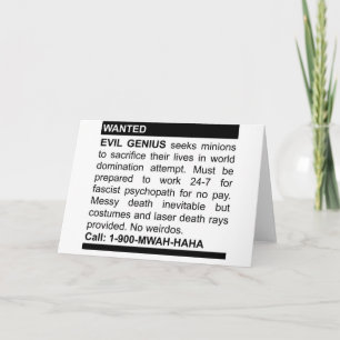 Carte Publicité pour le mal