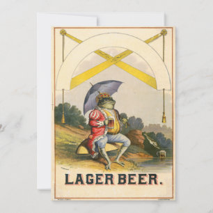 Carte Publicité Vintage de bière Lager