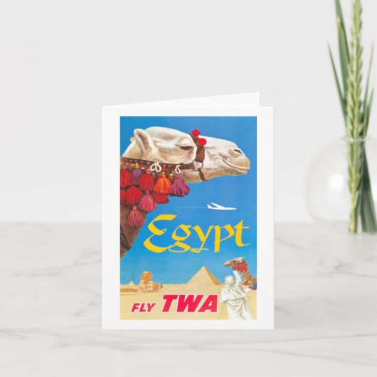 Carte Publicité vintage Egypt Air Travel (Devant)