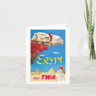 Carte Publicité vintage Egypt Air Travel