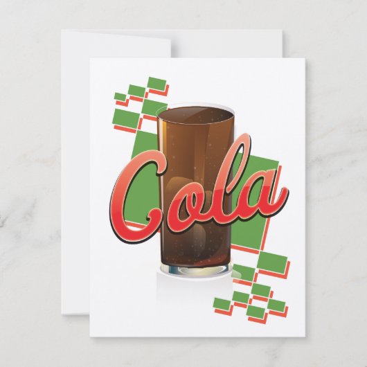 Carte Publicité vintage pour Cola (Devant)
