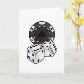 Carte Puce & Dés pour Poker (Fleur jaune)