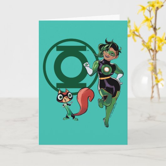 Carte Puce et Lanterne verte (Fleur jaune)