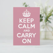 Carte Puce Keep Calm and Carry On (Debout devant)