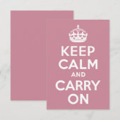 Carte Puce Keep Calm and Carry On (Devant / Derrière)