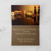 Carte Puces et cartouches pour l'anniversaire (Intérieur)