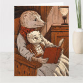 Carte Puces lisant un livre (Devant)