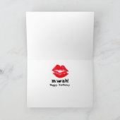 Carte Pucker up Big Boy Anniversaire Hippo (Intérieur)