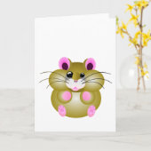 Carte Pudgy Hamster (Fleur jaune)