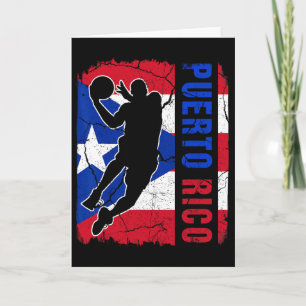 Carte Puerto Rican Sketll Player Porto Rico Drapeau Esqu