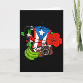 Carte Puerto Rico Flag Floral Frog Boricua Women Hispani (Devant)