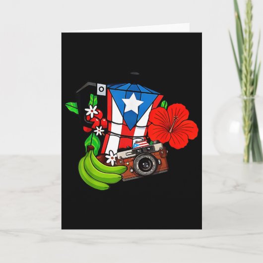Carte Puerto Rico Flag Floral Frog Boricua Women Hispani (Devant)