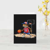 Carte Puerto Rico Patriotic Flag Boricua Fun Basketball (Fleur jaune)