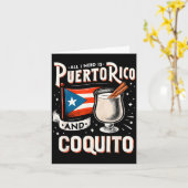 Carte Puerto Rico Puerto Rican Eggnog Christmas Rum Coqu (Fleur jaune)