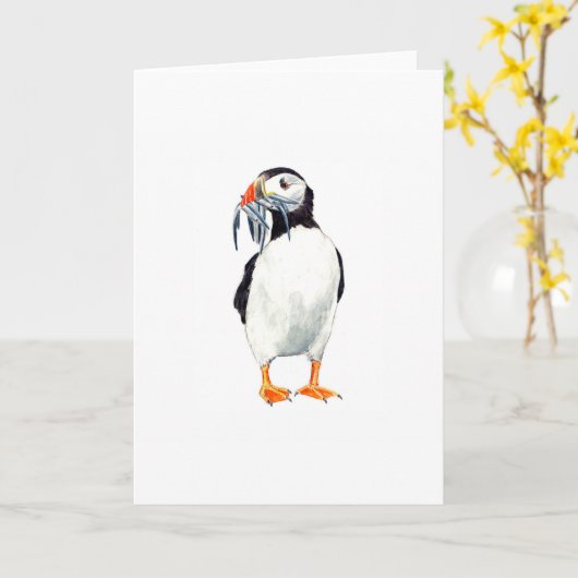 Carte Puffin (Fleur jaune)