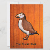 Carte Puffin atlantique sculpté (Devant)