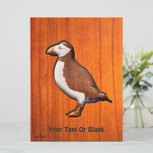 Carte Puffin atlantique sculpté