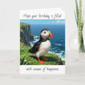 Carte Puffin Happy Birthday Wishes (Devant)