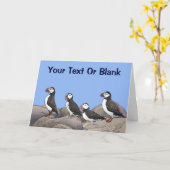 Carte Puffins de l'Atlantique (Fleur jaune)