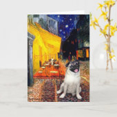 Carte Pug 10 (faon) - Café de la terrasse (Fleur jaune)