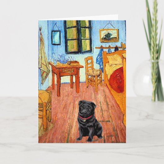 Carte Pug 17 (noir) - La Chambre (Devant)