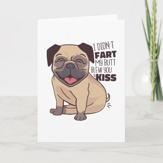 CARTE PUG BISOU (Devant)