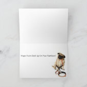 Carte Pug Get Well Soon Card (Intérieur)