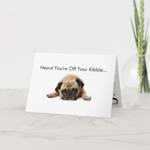 Carte Pug Get Well Soon Card