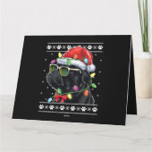 Carte Pug noir arbre de Noël Maman Papa Pull de Noël lai (Dos)