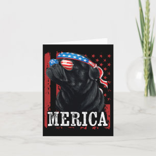 Carte Pug Noir Drôle 4 Juillet Chien Maman Chien Papa Me