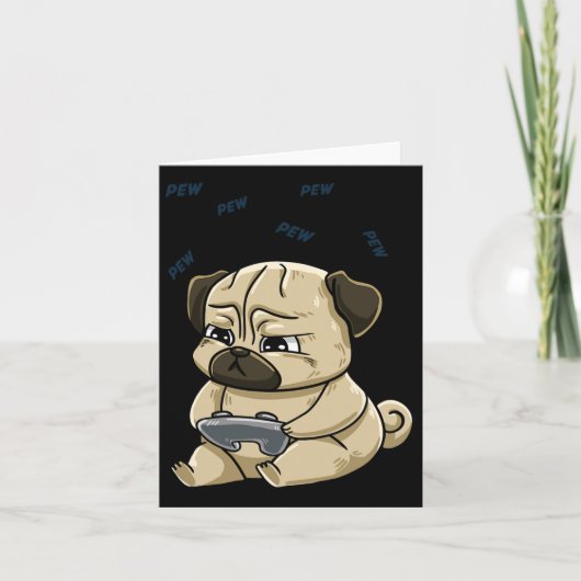 Carte Pug Pew Manette Mignon Hob (Devant)