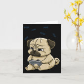 Carte Pug Pew Manette Mignon Hob (Fleur jaune)