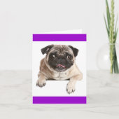 Carte Pug Puppy Dog Blank Greeting Note (Devant)