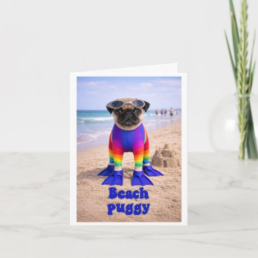 Carte Puggy de la plage (Devant)