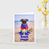 Carte Puggy de la plage (Fleur jaune)