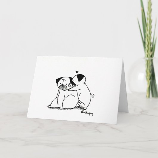 Carte Pugs d'amour (Devant)